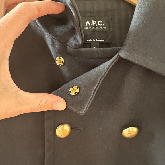 APC Navy Blue Coat - Size 34 - Picture 5 of 5